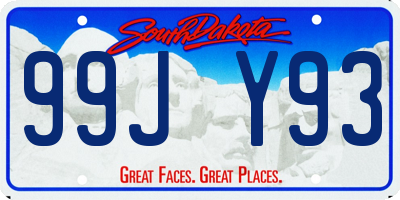 SD license plate 99JY93