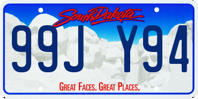 SD license plate 99JY94