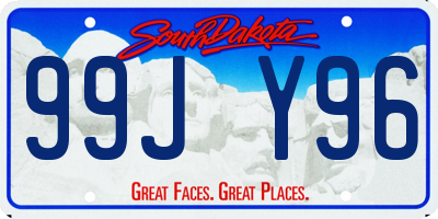 SD license plate 99JY96