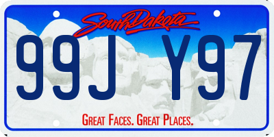 SD license plate 99JY97