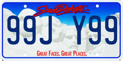 SD license plate 99JY99