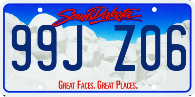 SD license plate 99JZ06
