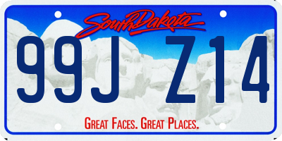 SD license plate 99JZ14