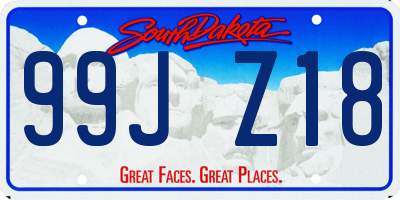 SD license plate 99JZ18