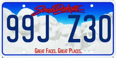 SD license plate 99JZ30
