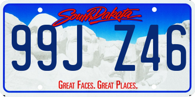 SD license plate 99JZ46