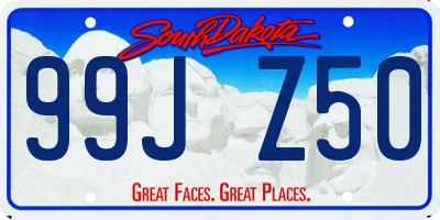 SD license plate 99JZ50
