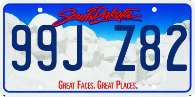 SD license plate 99JZ82