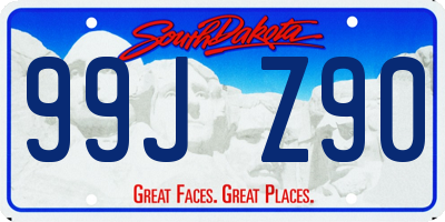 SD license plate 99JZ90