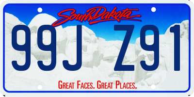 SD license plate 99JZ91