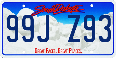 SD license plate 99JZ93