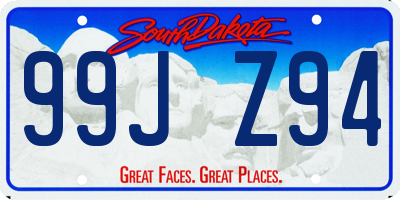 SD license plate 99JZ94