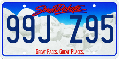 SD license plate 99JZ95