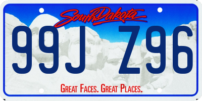 SD license plate 99JZ96