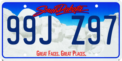 SD license plate 99JZ97