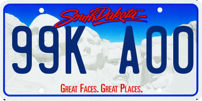 SD license plate 99KA00