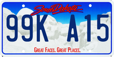 SD license plate 99KA15
