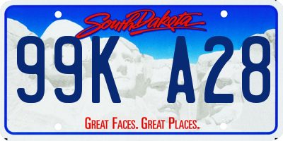 SD license plate 99KA28
