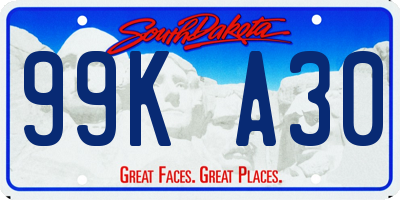 SD license plate 99KA30