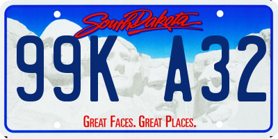 SD license plate 99KA32