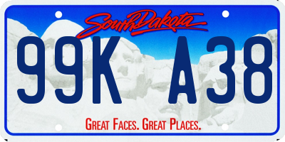 SD license plate 99KA38