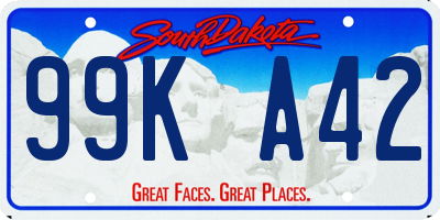 SD license plate 99KA42