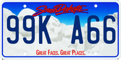 SD license plate 99KA66