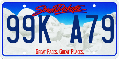 SD license plate 99KA79