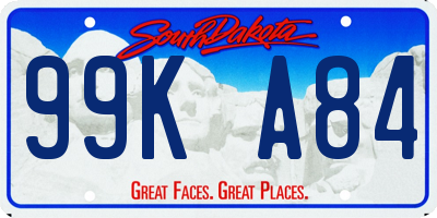 SD license plate 99KA84
