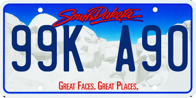 SD license plate 99KA90