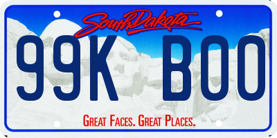 SD license plate 99KB00