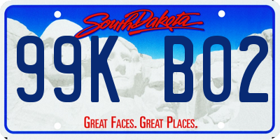 SD license plate 99KB02