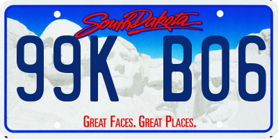 SD license plate 99KB06