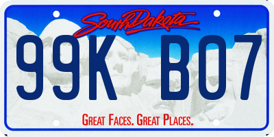 SD license plate 99KB07