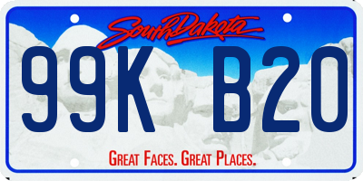 SD license plate 99KB20