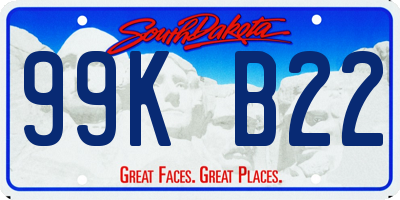 SD license plate 99KB22