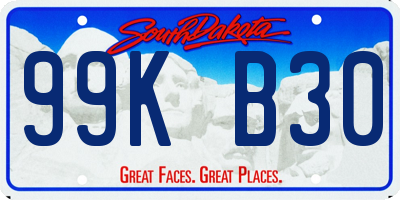 SD license plate 99KB30