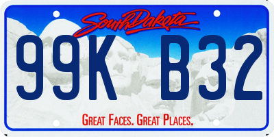 SD license plate 99KB32