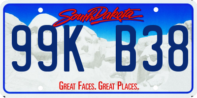SD license plate 99KB38