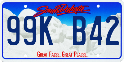 SD license plate 99KB42