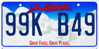SD license plate 99KB49