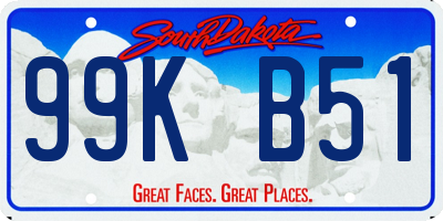SD license plate 99KB51