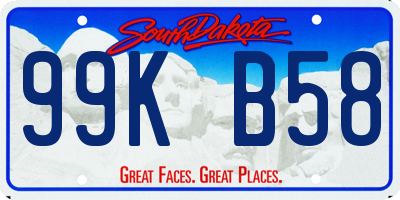 SD license plate 99KB58