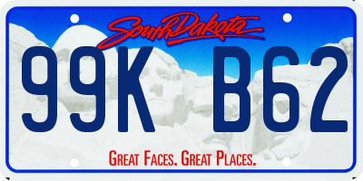 SD license plate 99KB62