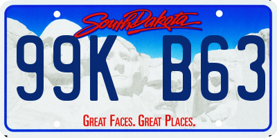 SD license plate 99KB63