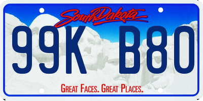 SD license plate 99KB80