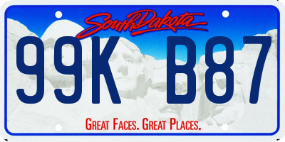 SD license plate 99KB87