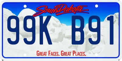 SD license plate 99KB91