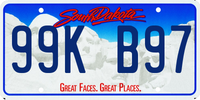 SD license plate 99KB97