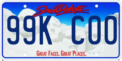 SD license plate 99KC00